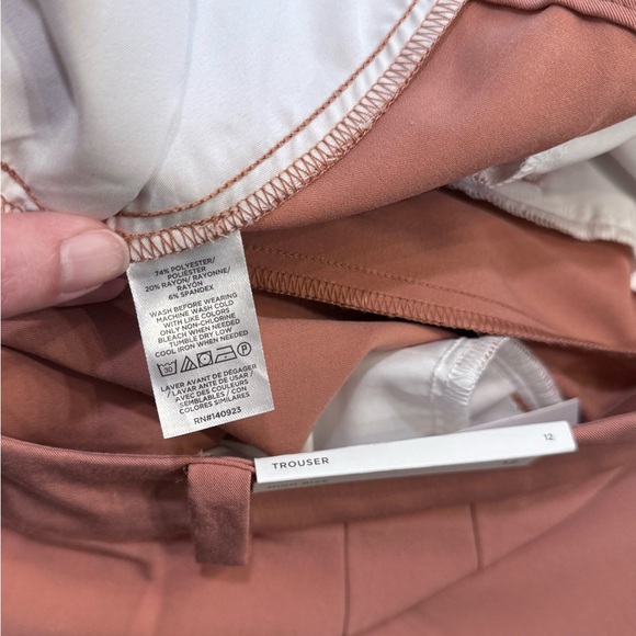 Loft Pink High Rise Wide Leg Trousers, Size 12 NWT - Picture 5 of 7